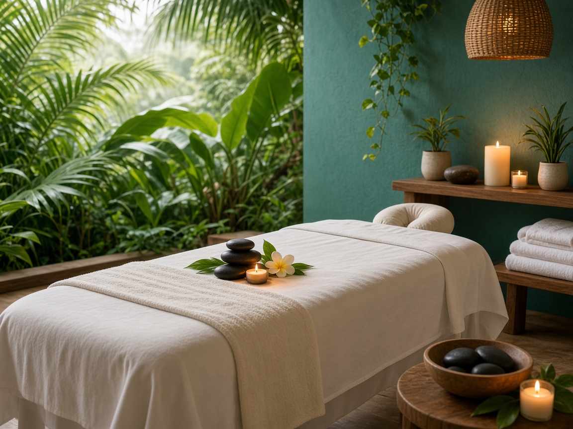 Sala de spa relajante